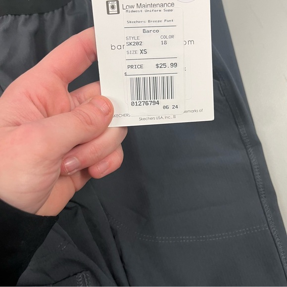 NWT Skechers Women's Straight Leg Pewter Scrub Pants - Picture 8 of 9